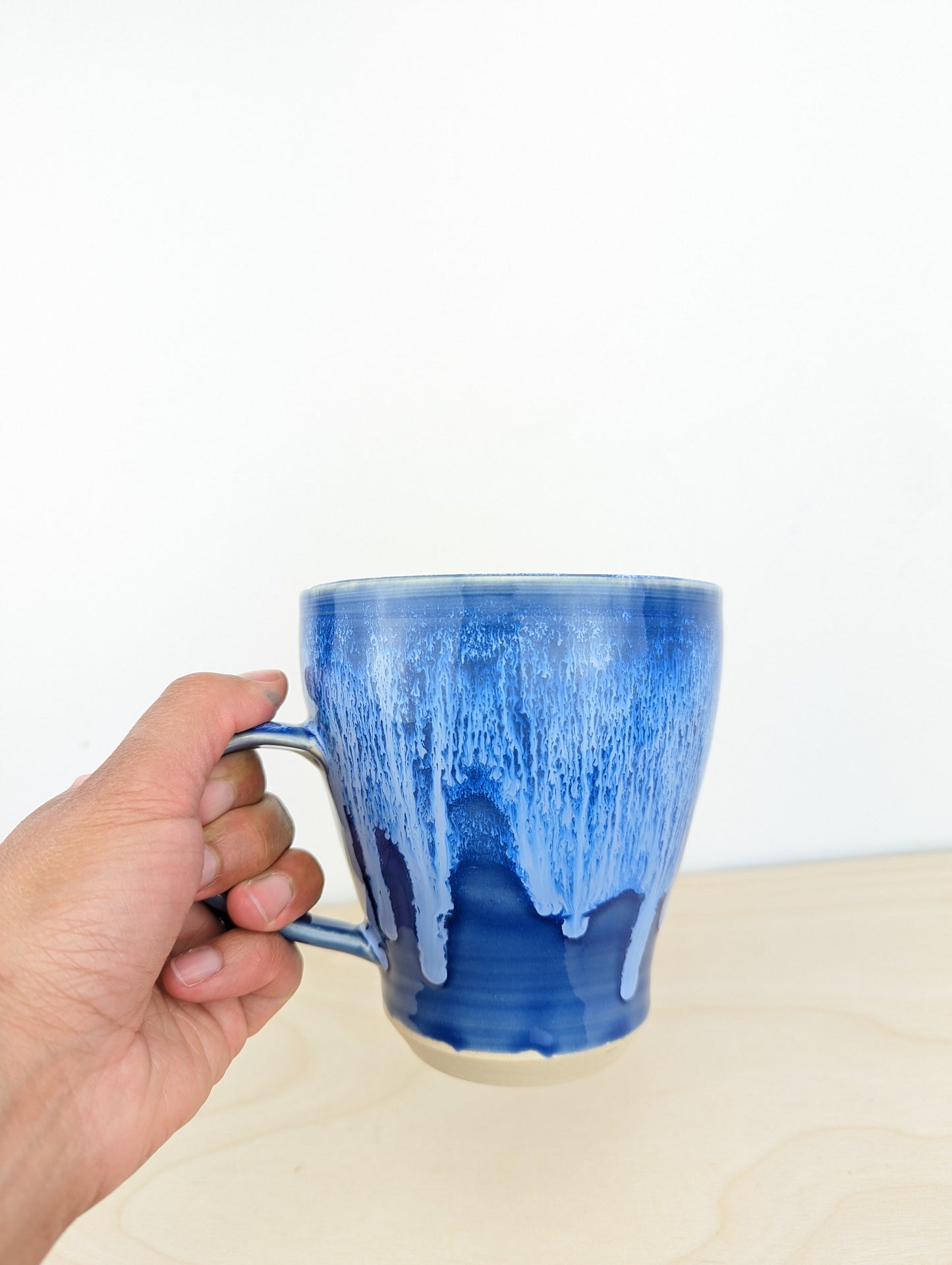 Big Drippy Blue Mug
