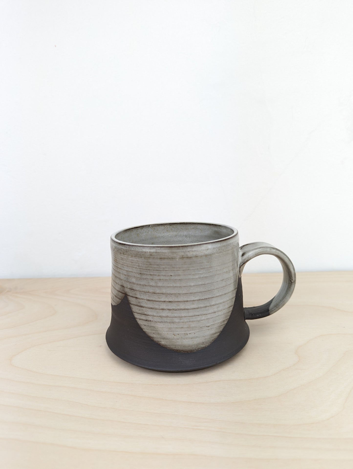 Deep Brown mug with White Curves