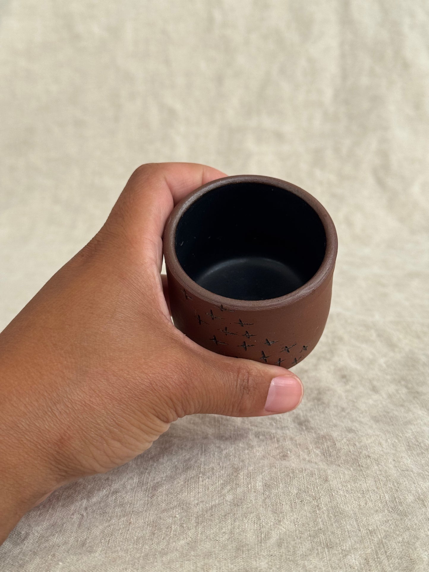 Small cup strike anywhere match holder