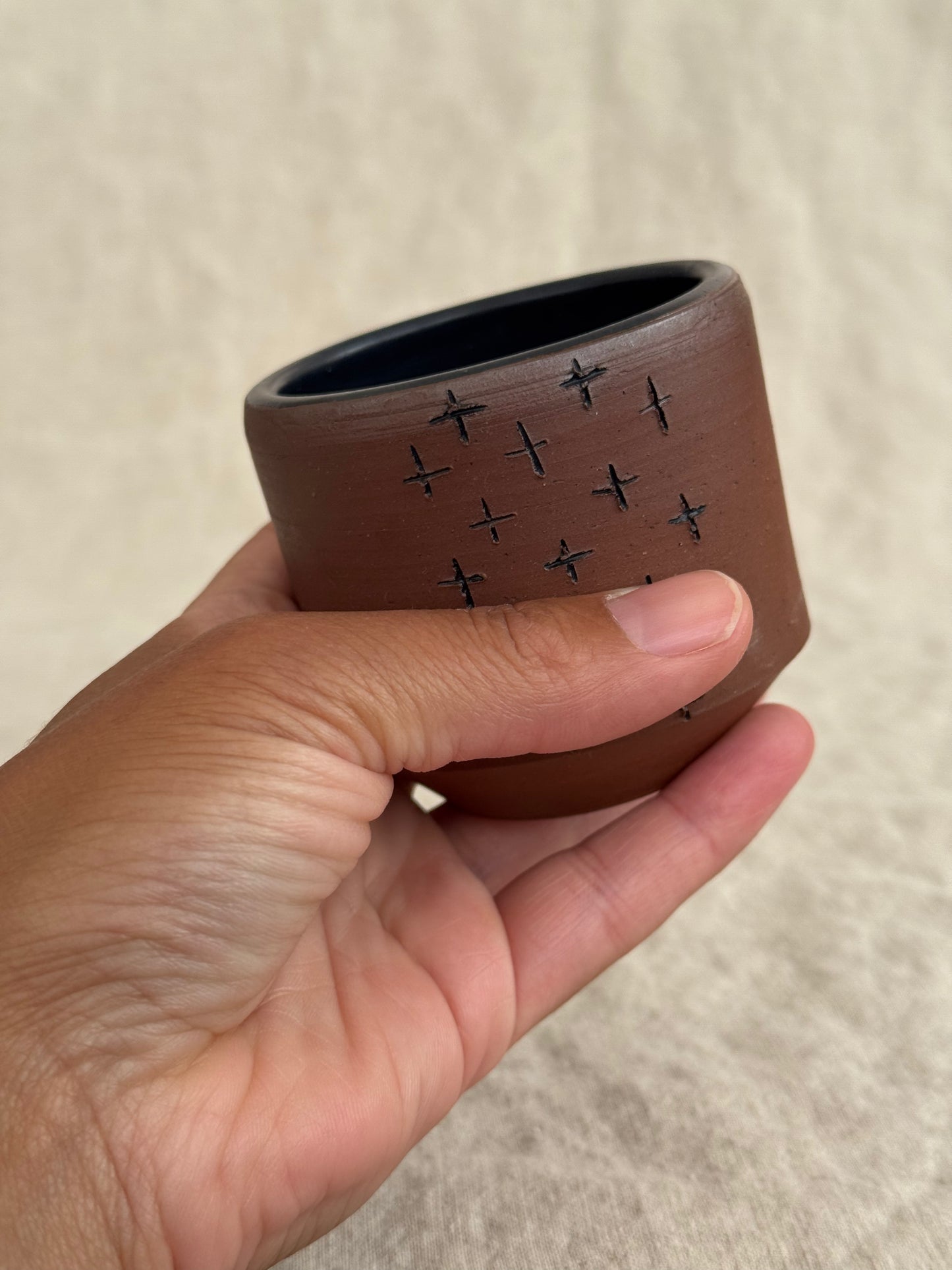 Small cup strike anywhere match holder