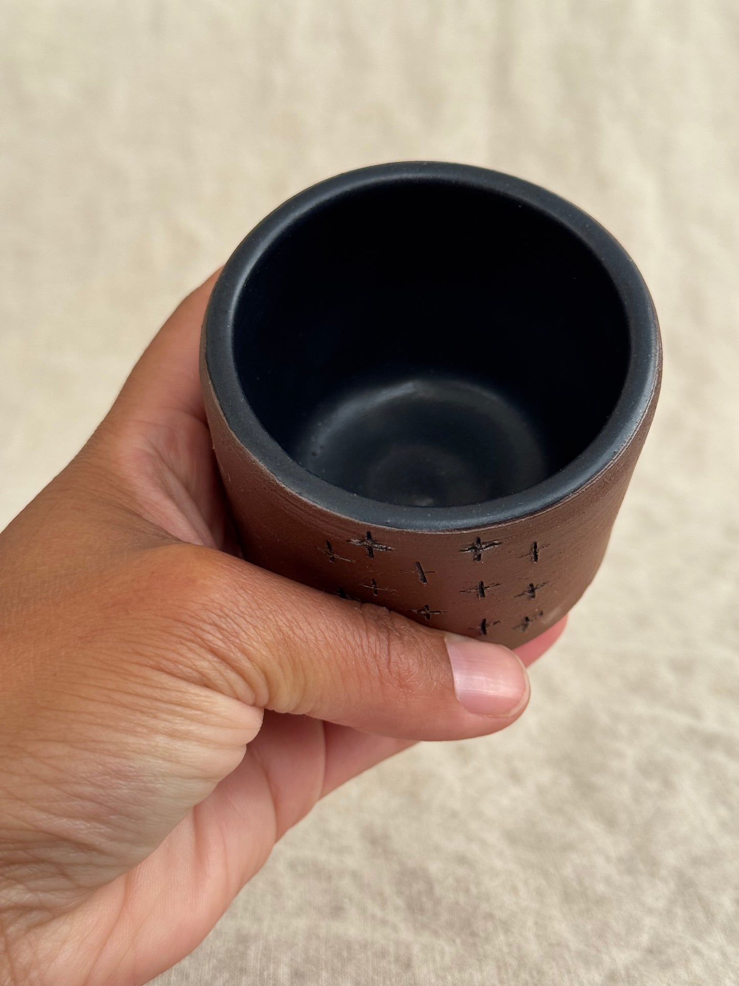 Small cup strike anywhere match holder