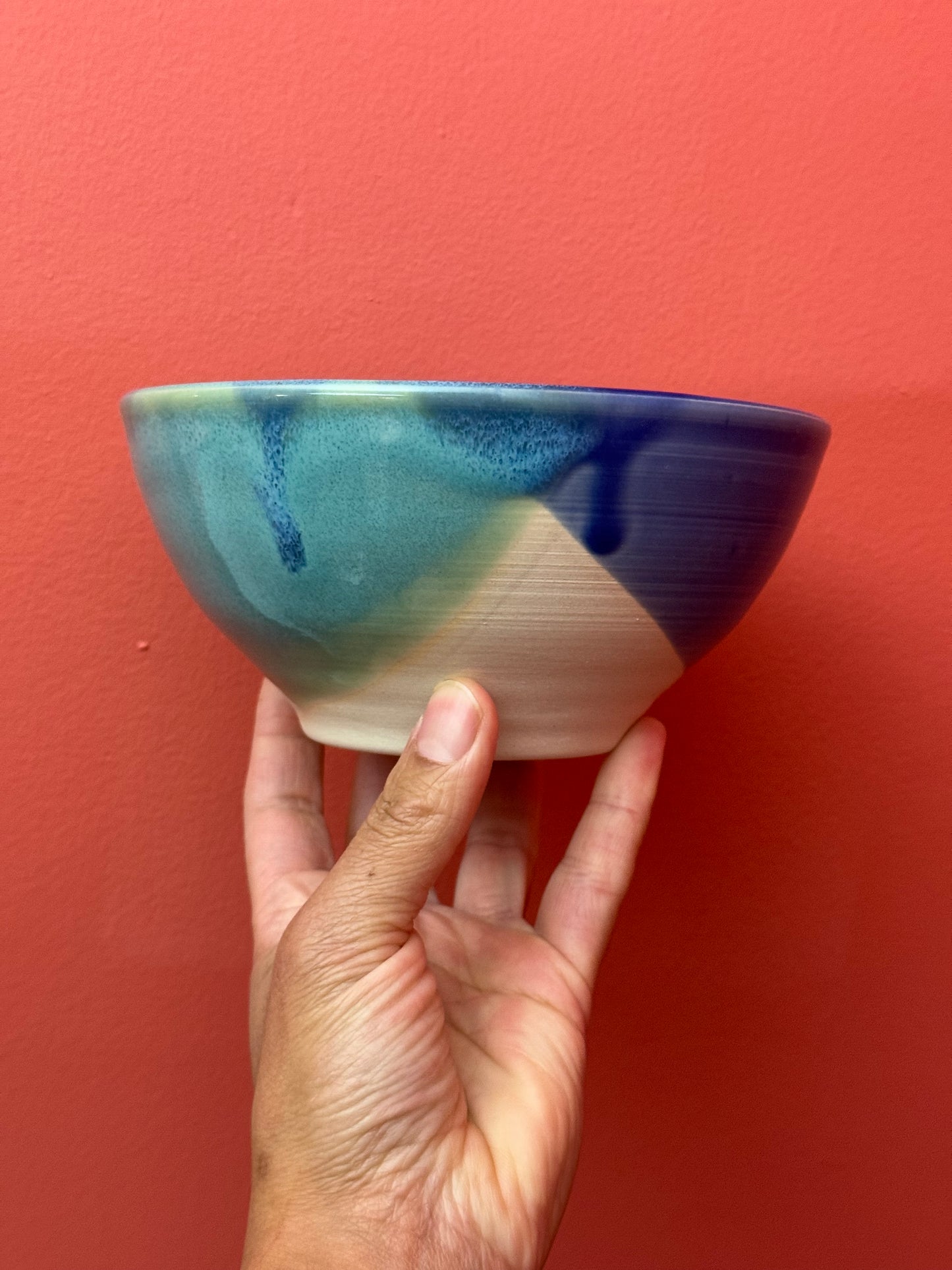 Dipped Blue Green Bowl