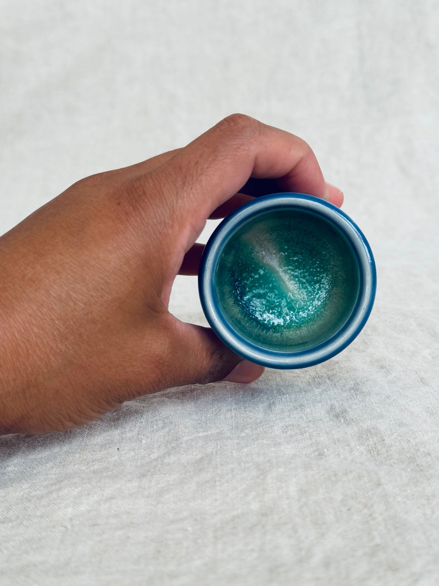 Drippy Blue Small cup strike anywhere match holder