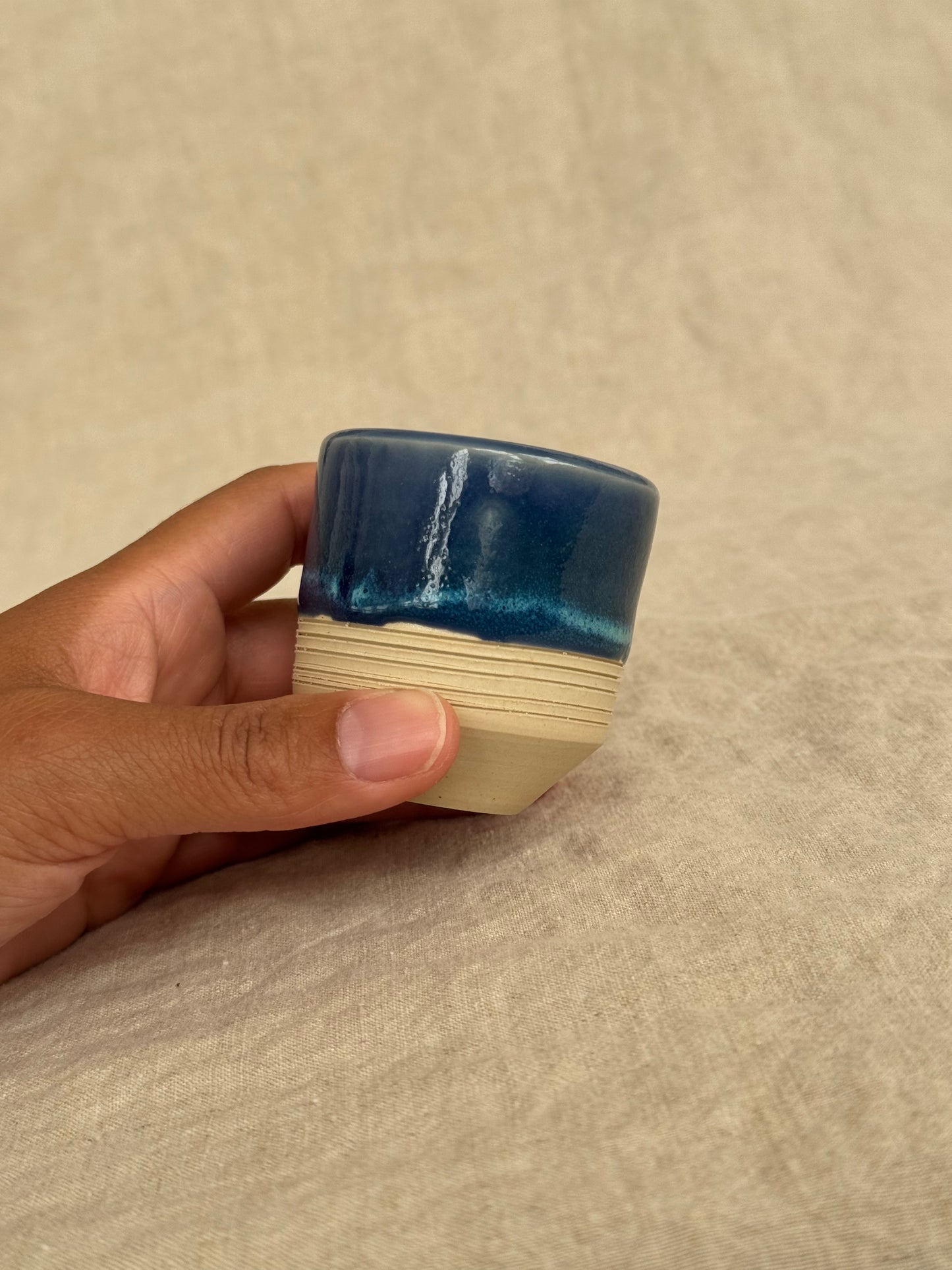 Drippy Blue Small cup strike anywhere match holder