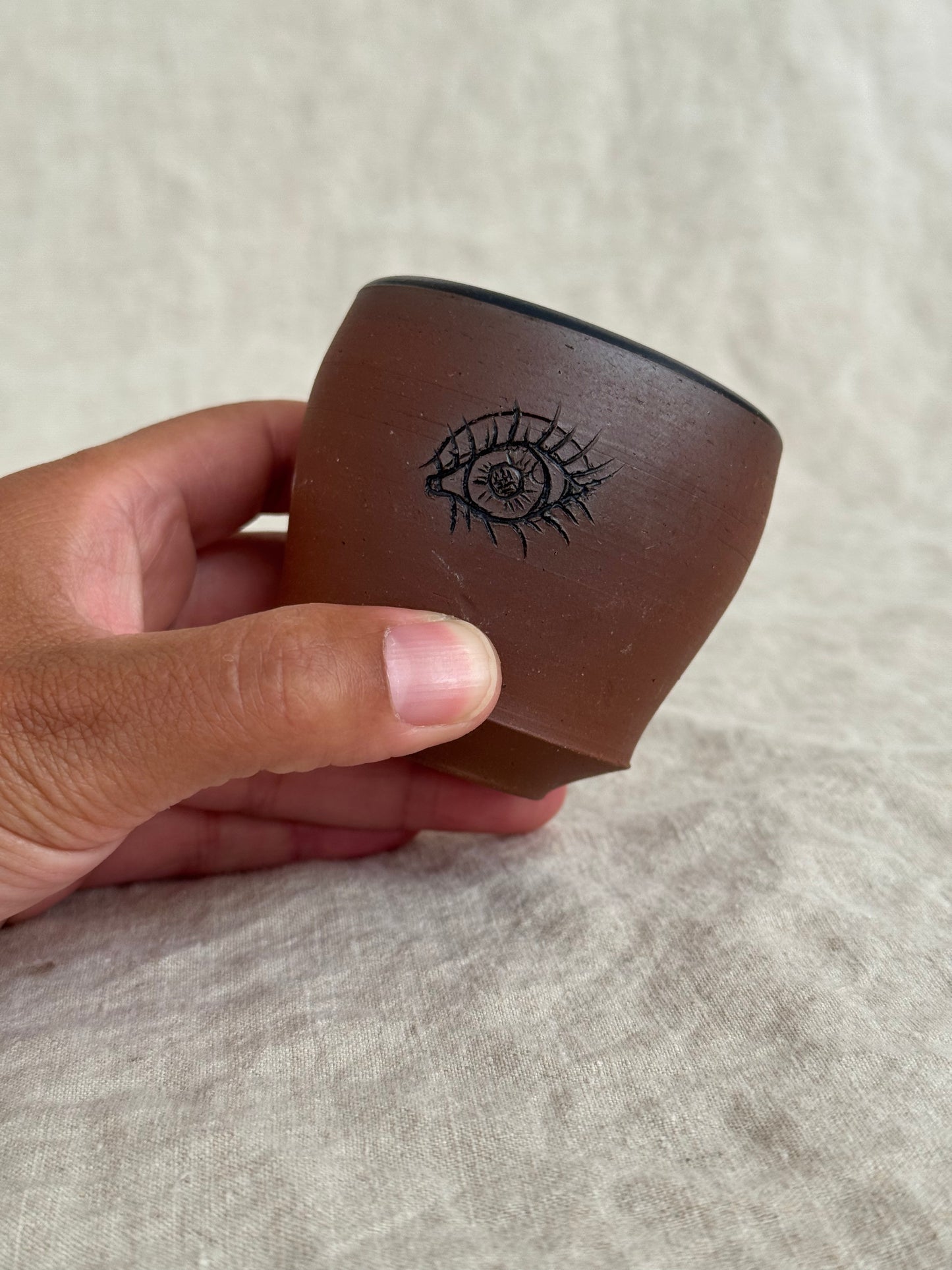 Small eye cup strike anywhere match holder
