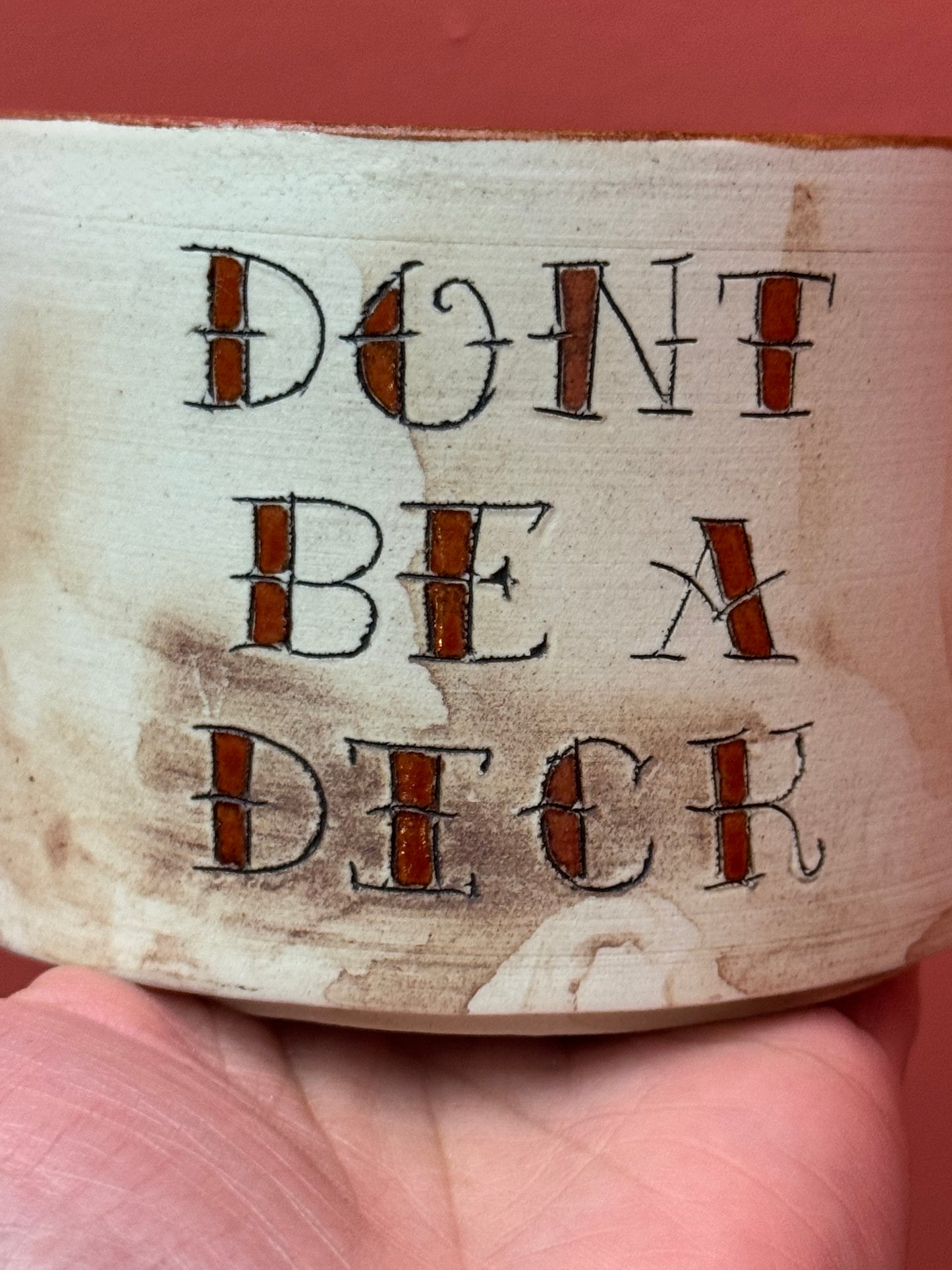 Don't Be a Dick Mug Tattoo Script