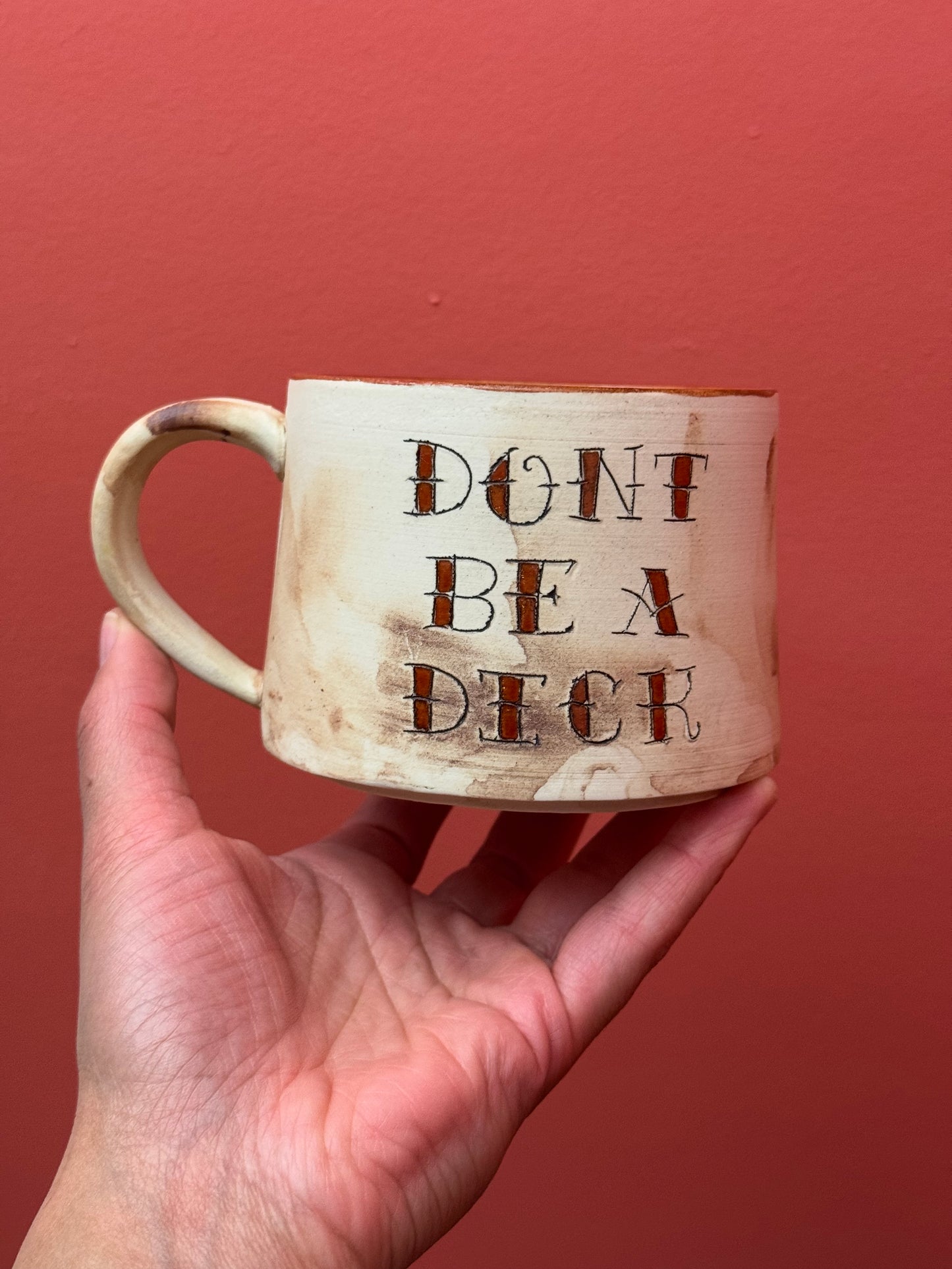 Don't Be a Dick Mug Tattoo Script