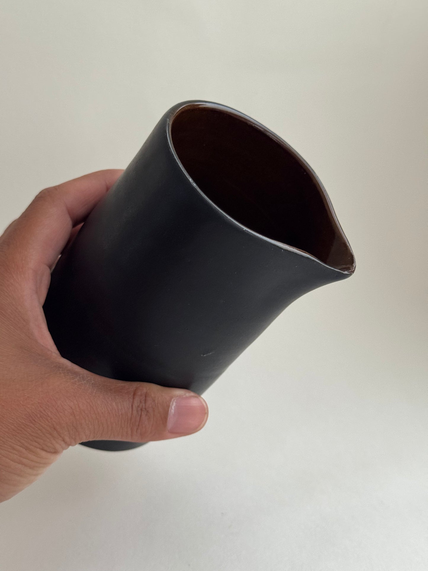 Mini Dark Earth Cylinder Pitcher