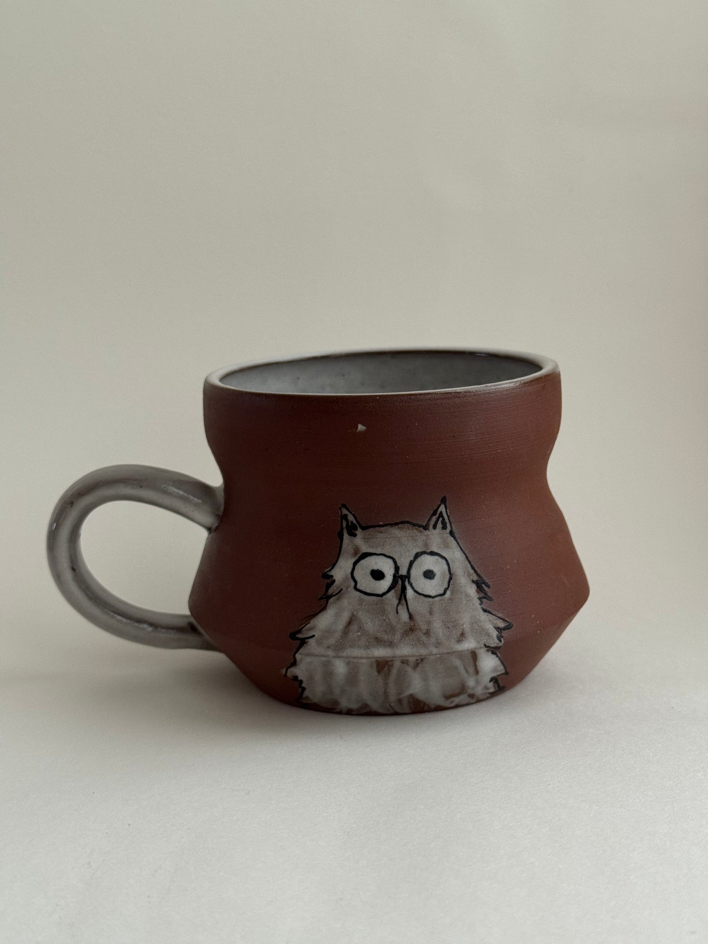 Red Clay Cat Mug