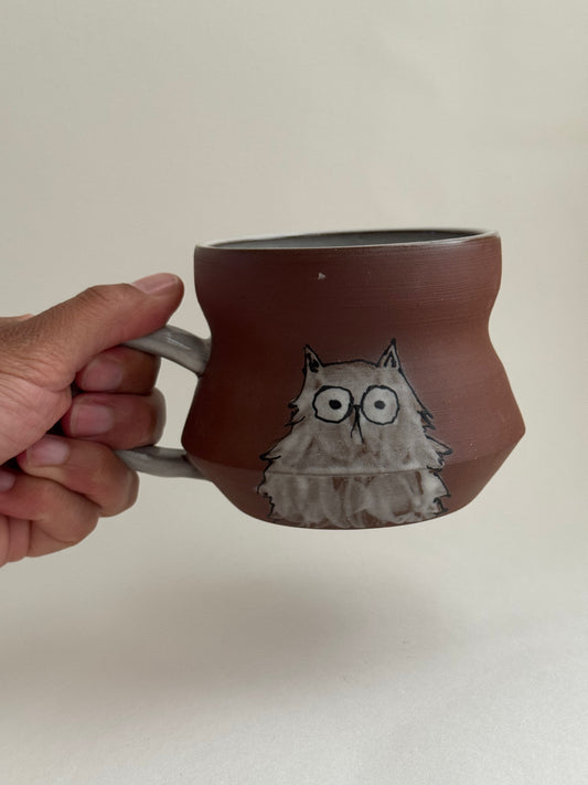 Red Clay Cat Mug