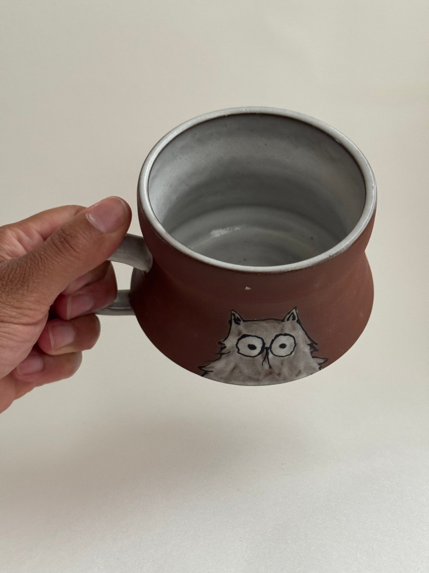 Red Clay Cat Mug