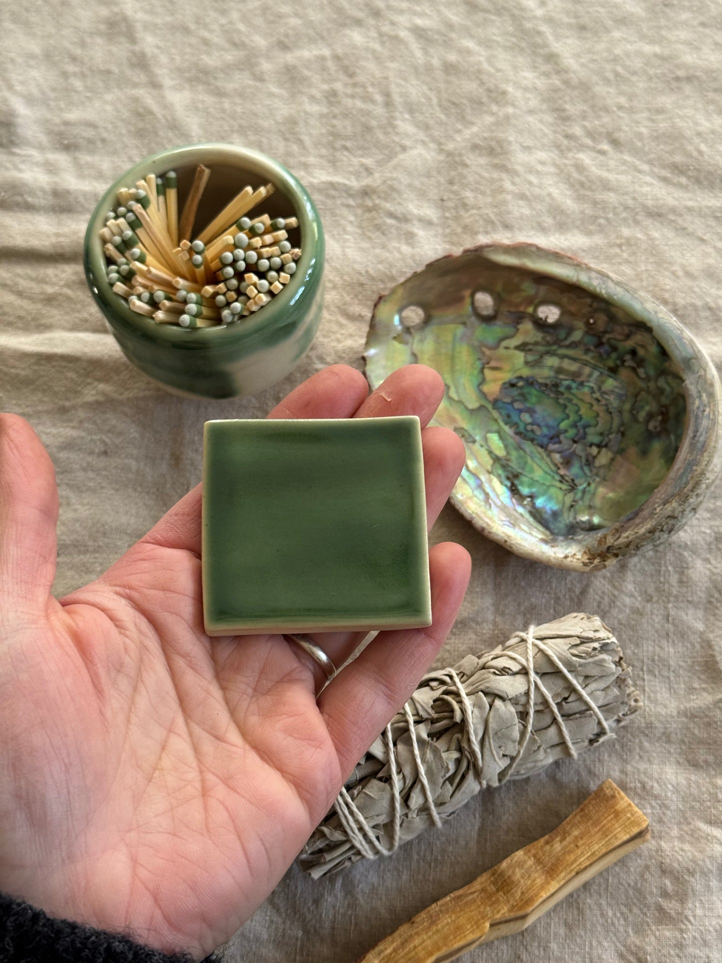 Handmade Ceramic Sage Gift Box