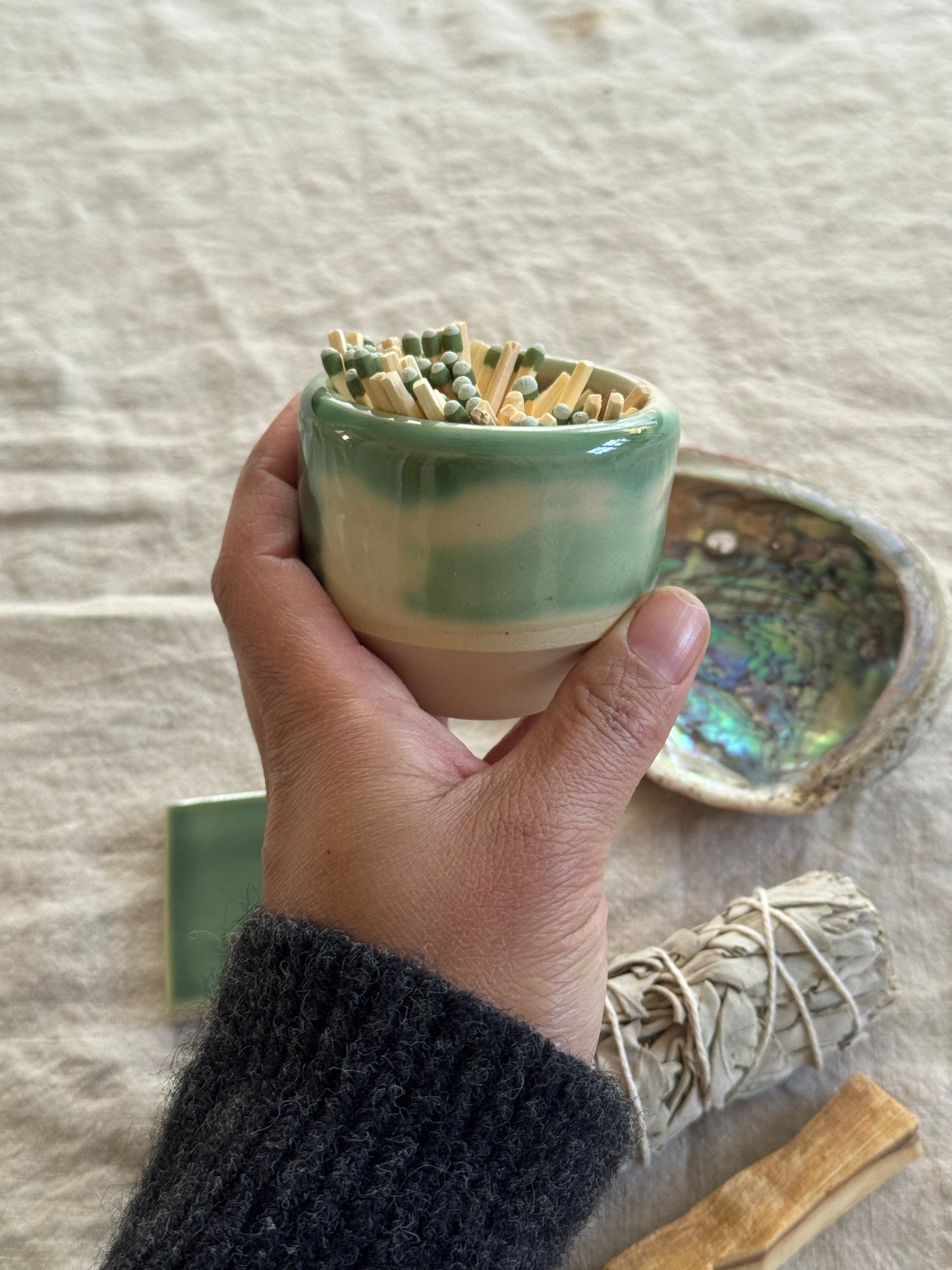 Handmade Ceramic Sage Gift Box