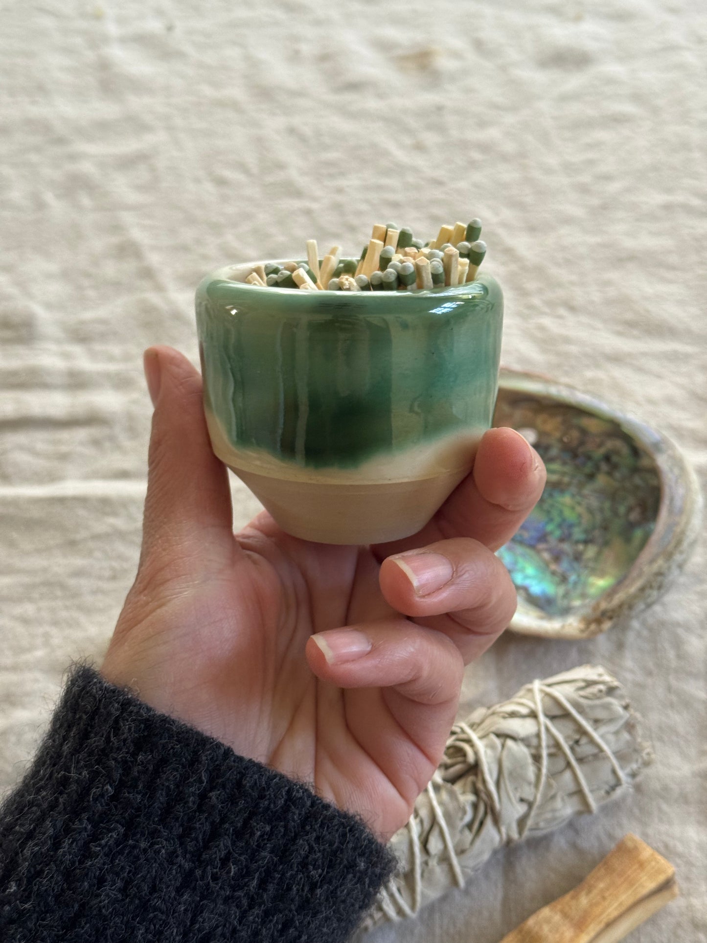 Handmade Ceramic Sage Gift Box