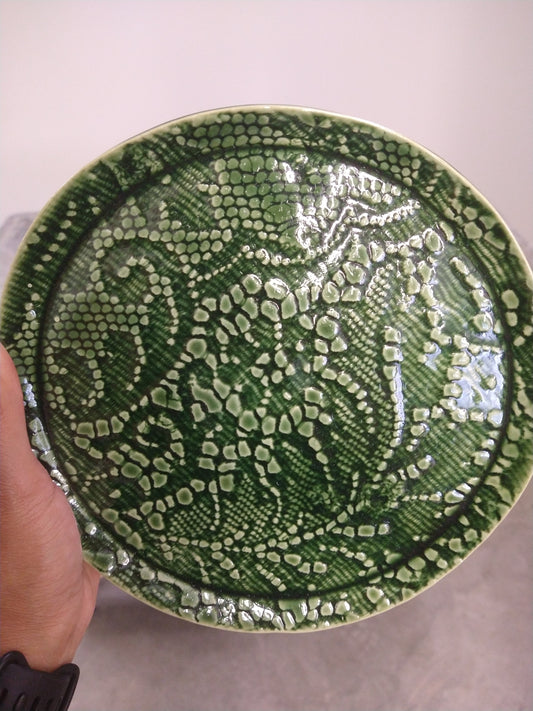 Custom green lace plate - JaQuanne