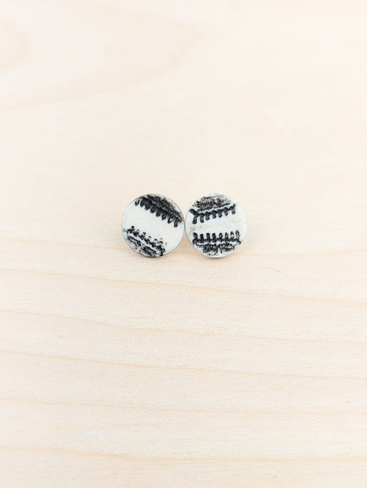 Black and White Lace Studs