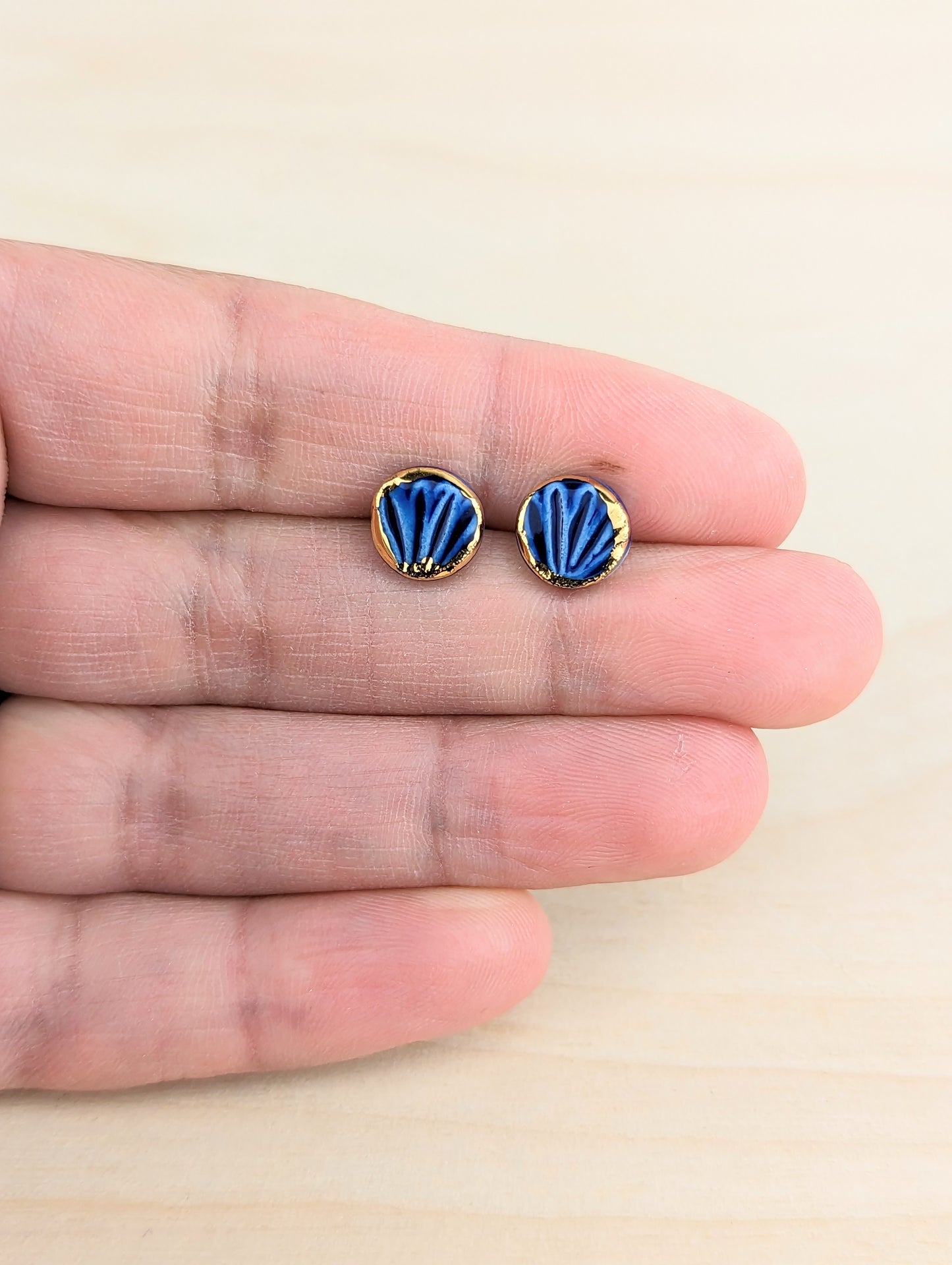 Petal Studs with Gold , Blue, Green or Pink